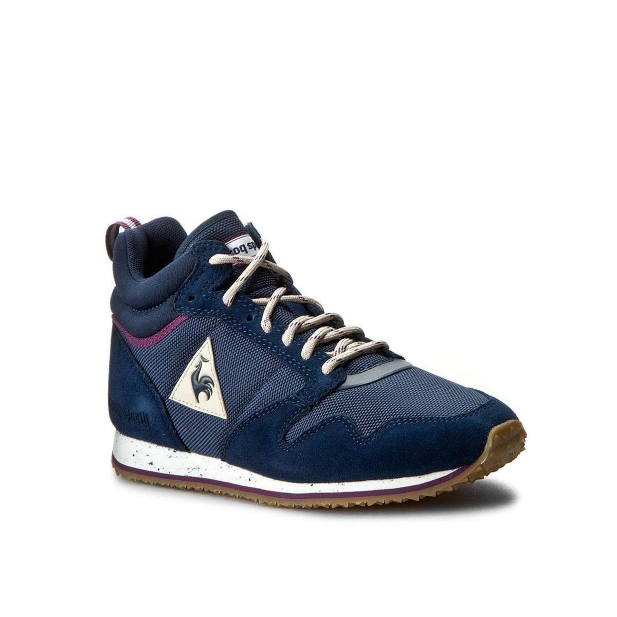 Marineblauer High-Top Mode-Sneaker