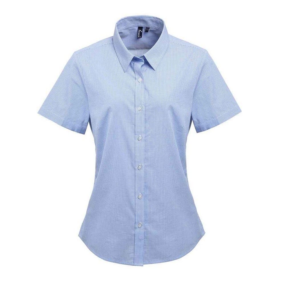 Damen Gingham Kurzarmhemd