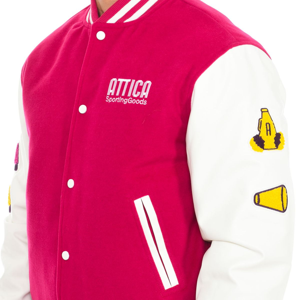 Klassische Bestickte Zweifarbige Baseballjacke