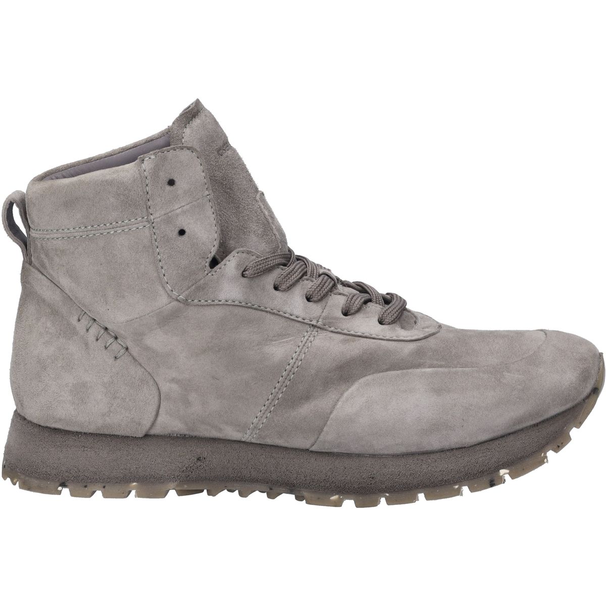 Mittelhohe Schnürsneaker aus Veloursleder