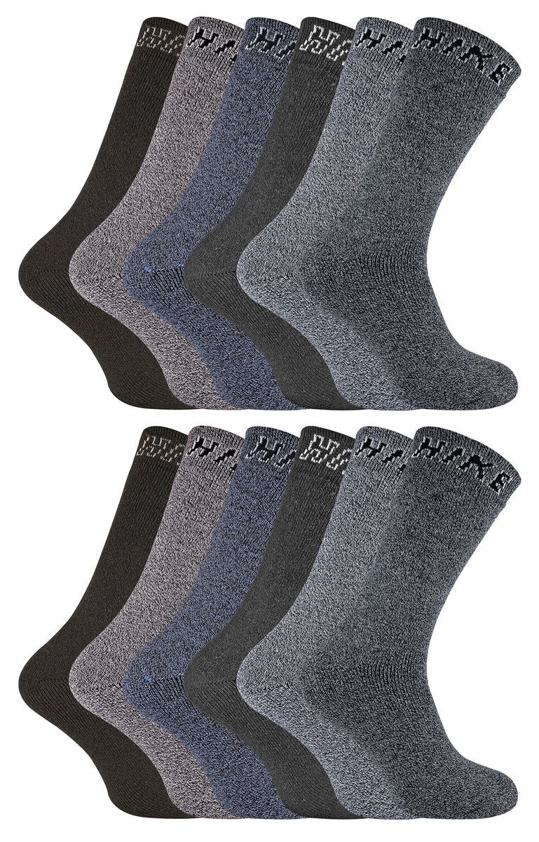 Sock Snob - 12 Paires Homme Chaussettes Randonnée | Chaussette Botte Rembourre - Pack 2