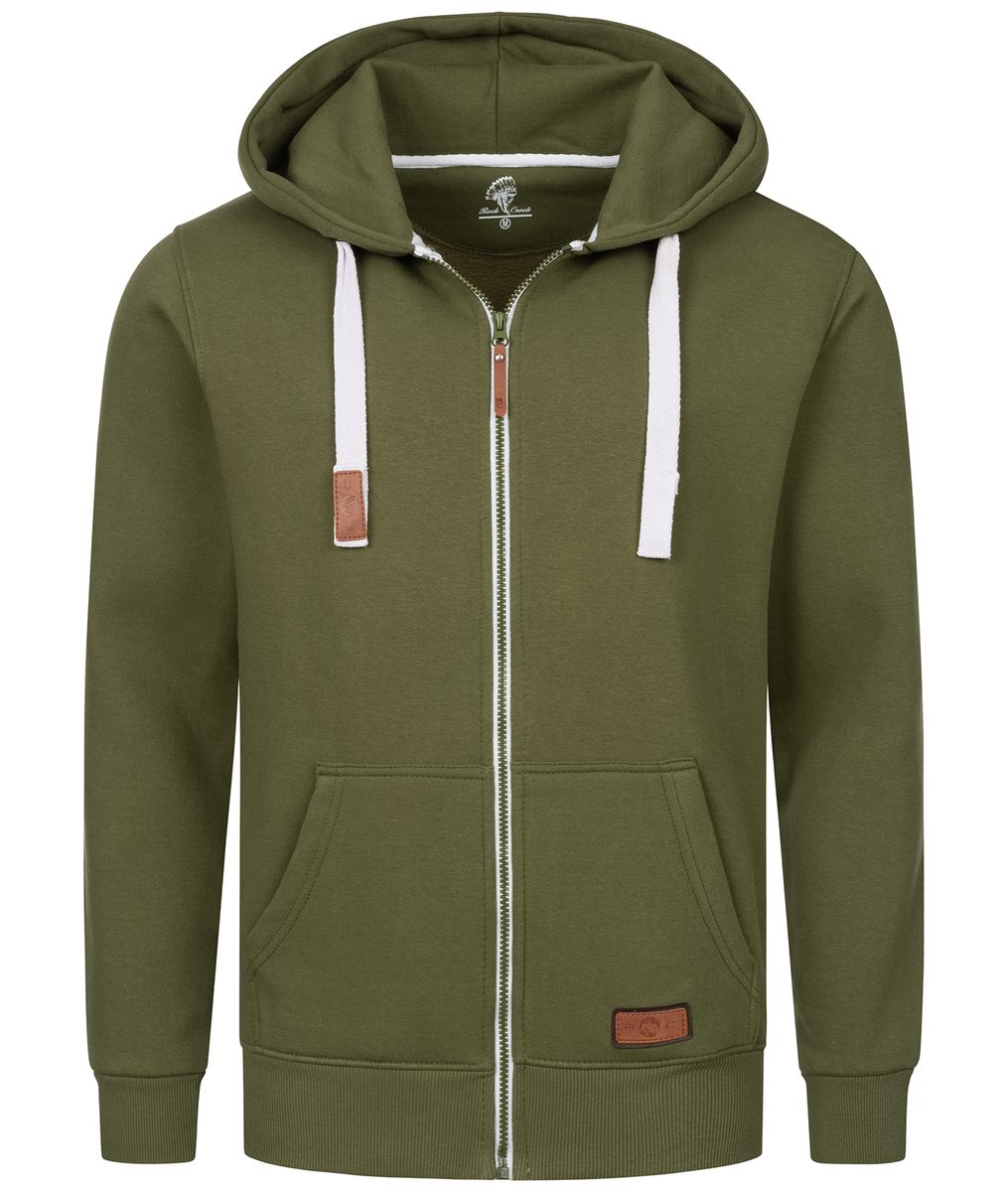 Klassischer Kapuzenpullover mit Reißverschluss