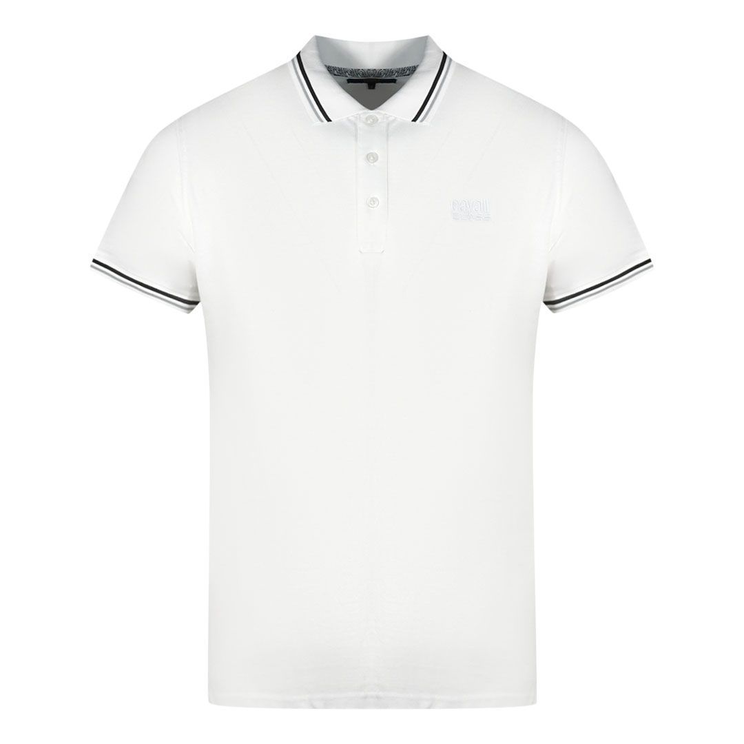 Baumwoll-Poloshirt mit Streifenkragen