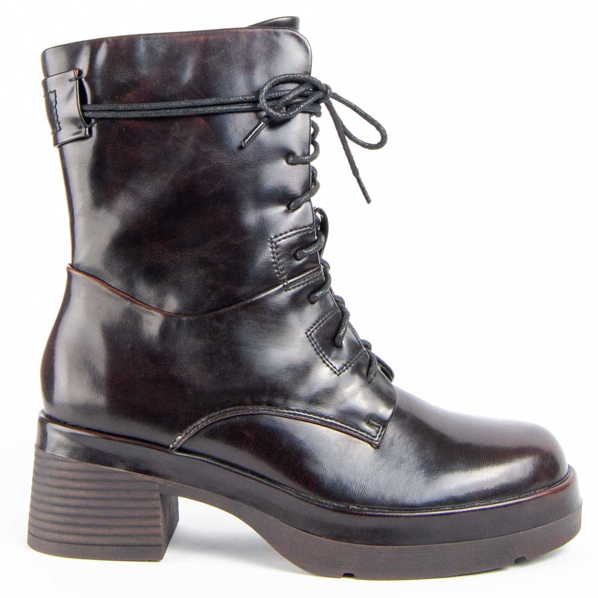 Schnürstiefeletten mit Absatz