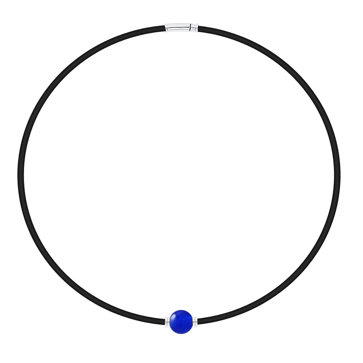 Minimalistischer Neopren-Choker mit Chalcedon