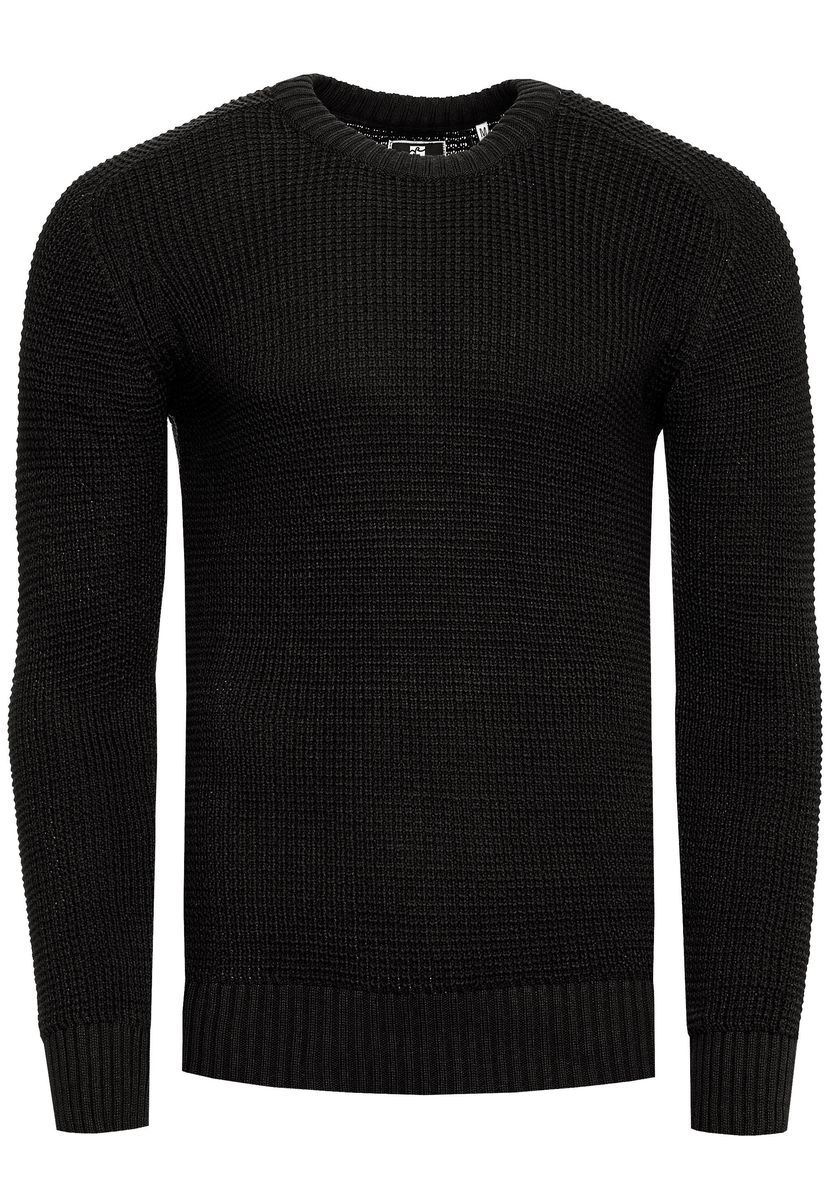 Klassischer Strickpullover mit Rundhalsausschnitt