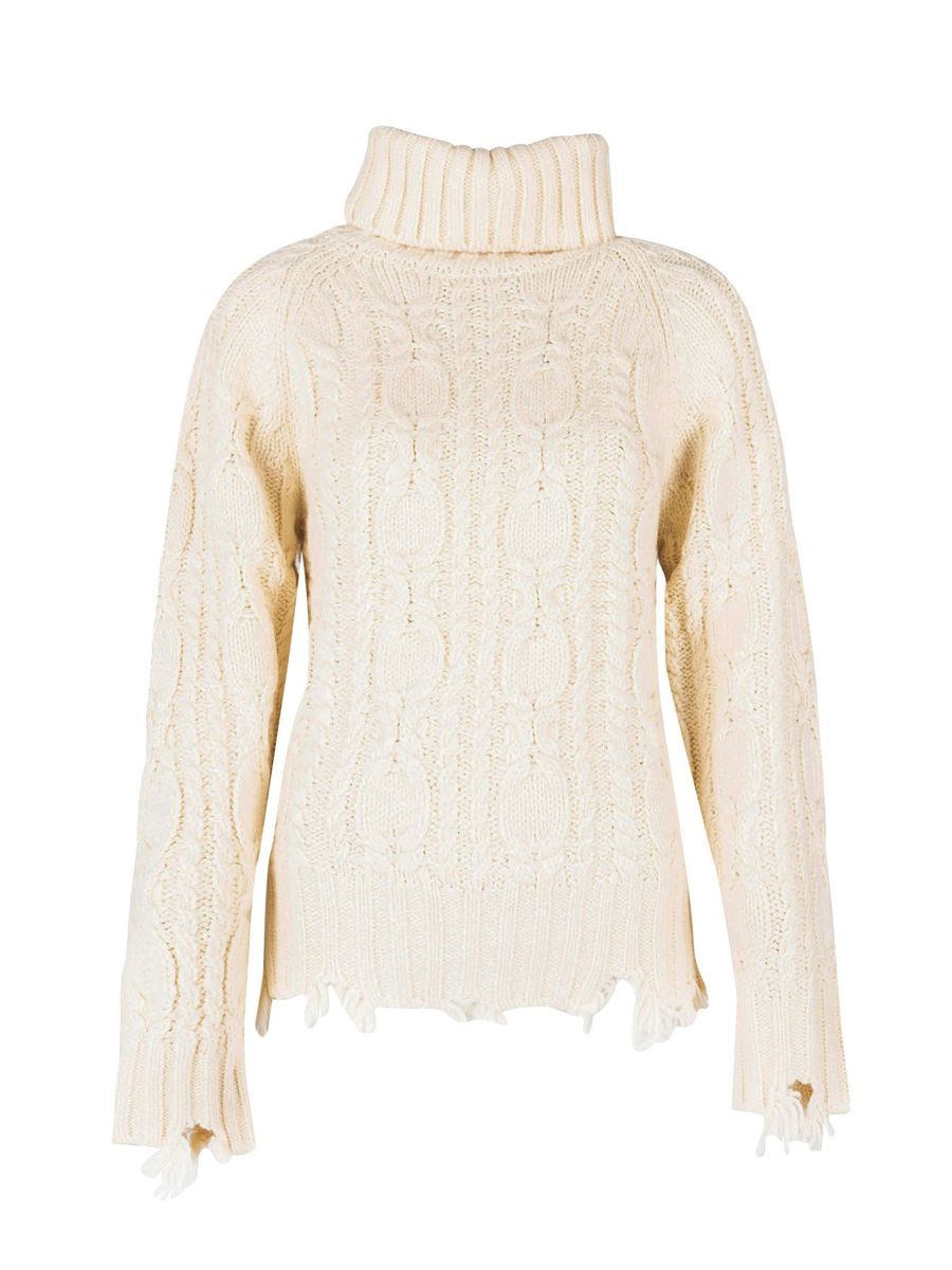 Zopfmuster Rollkragen Pullover