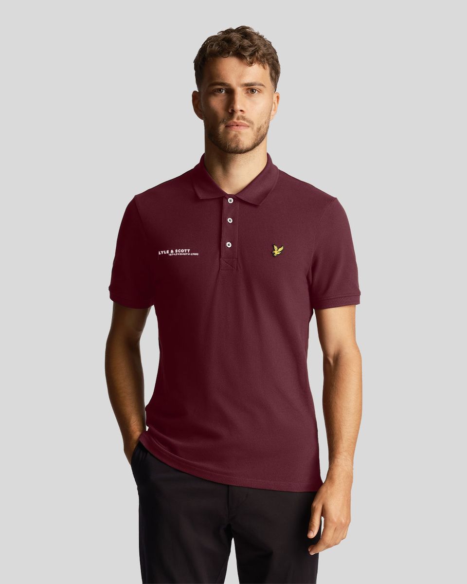 Klassisches Piqué-Polo mit Print