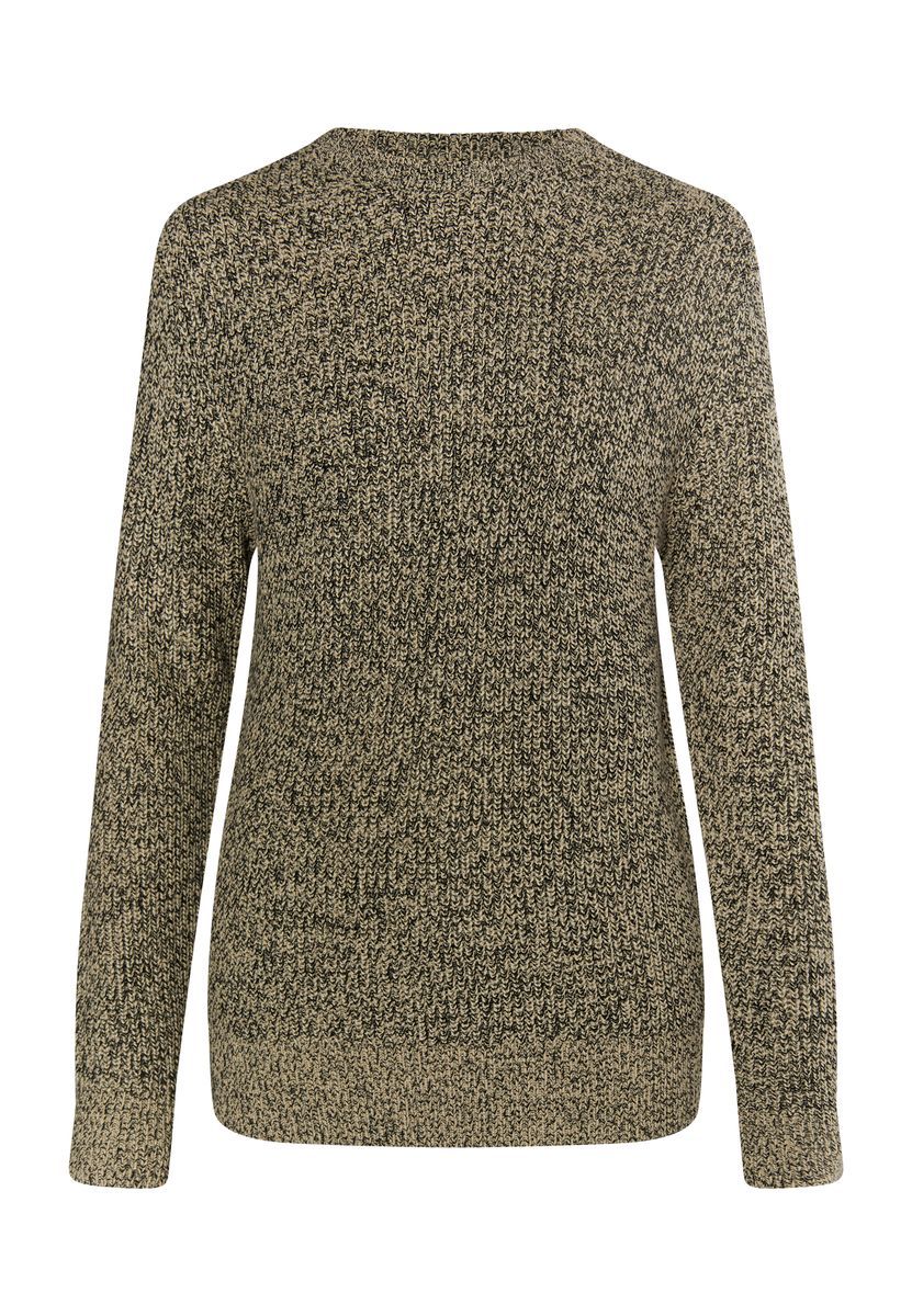 Strukturiertes Strick Langarm Rundhals Pullover
