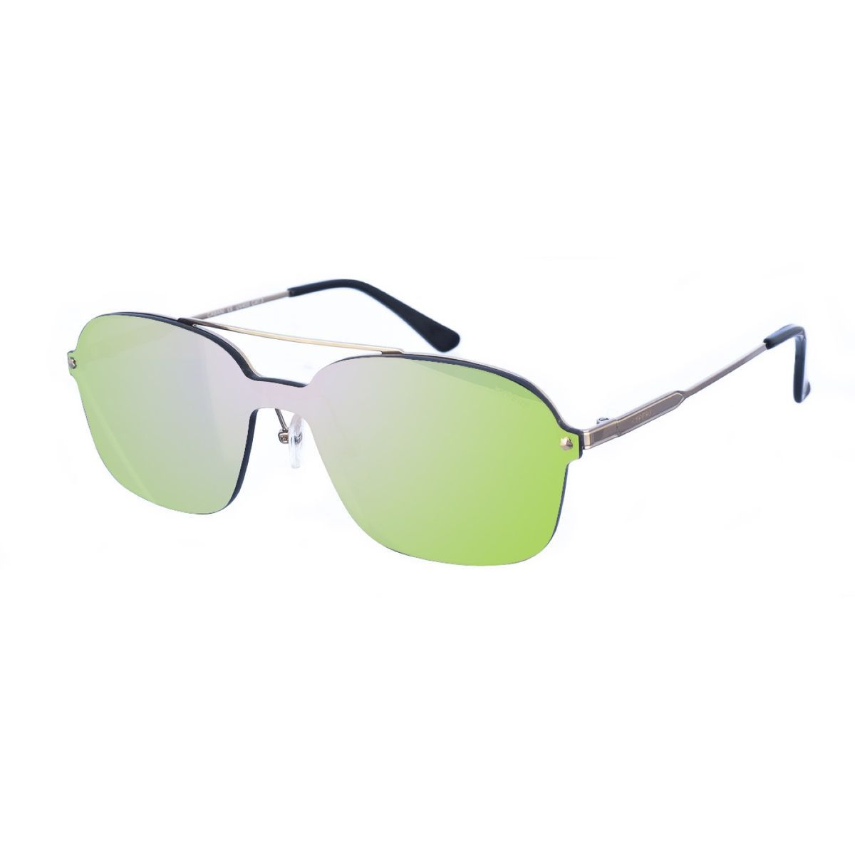 Randlose Pilotenbrille mit verspiegelten Gläsern