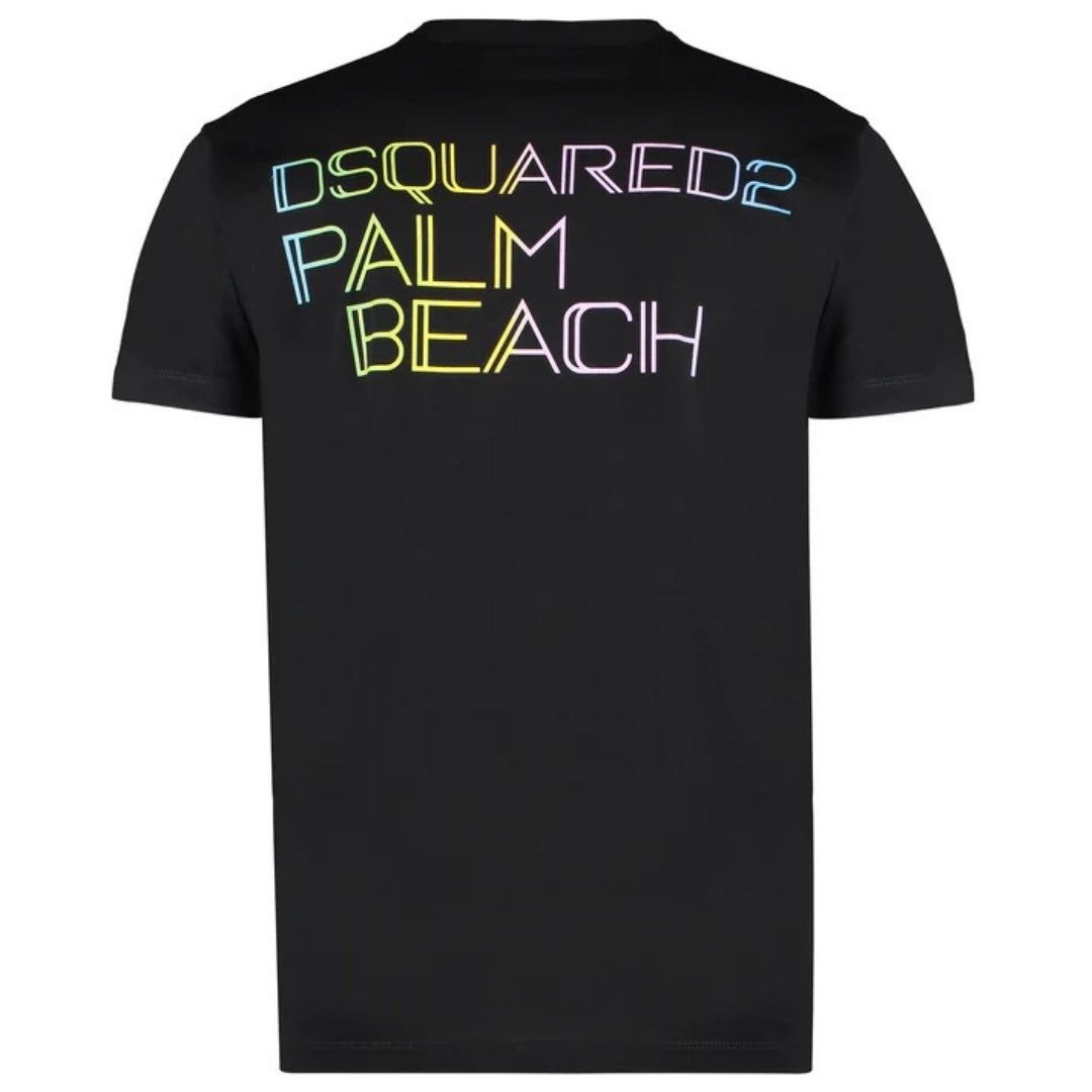 T-Shirt mit Neon-Grafiklogo aus Baumwolle