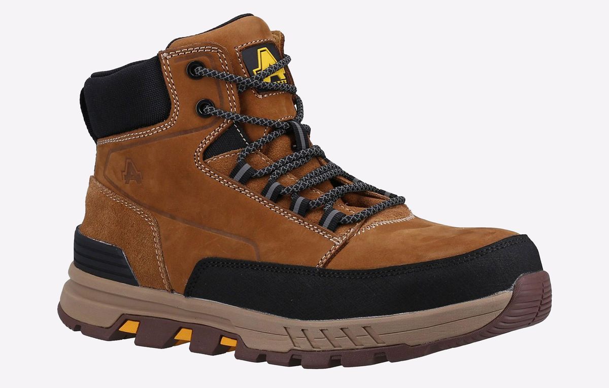 Robuste Sicherheitsstiefel aus Nubukleder