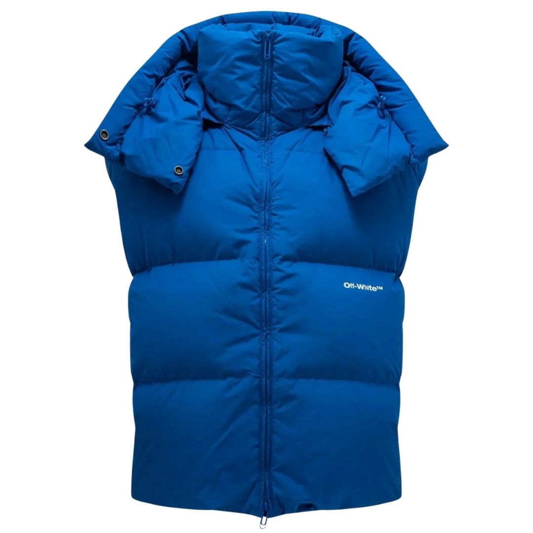 Gesteppte Gilet-Weste mit Kapuze