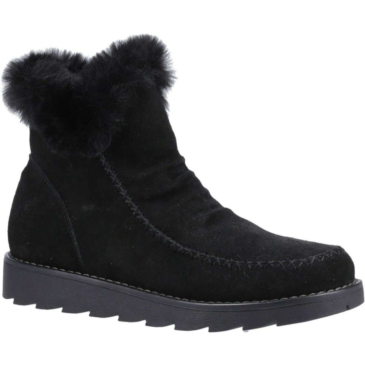 Hush Puppies Moira Wildleder Damen Schwarz Stiefel