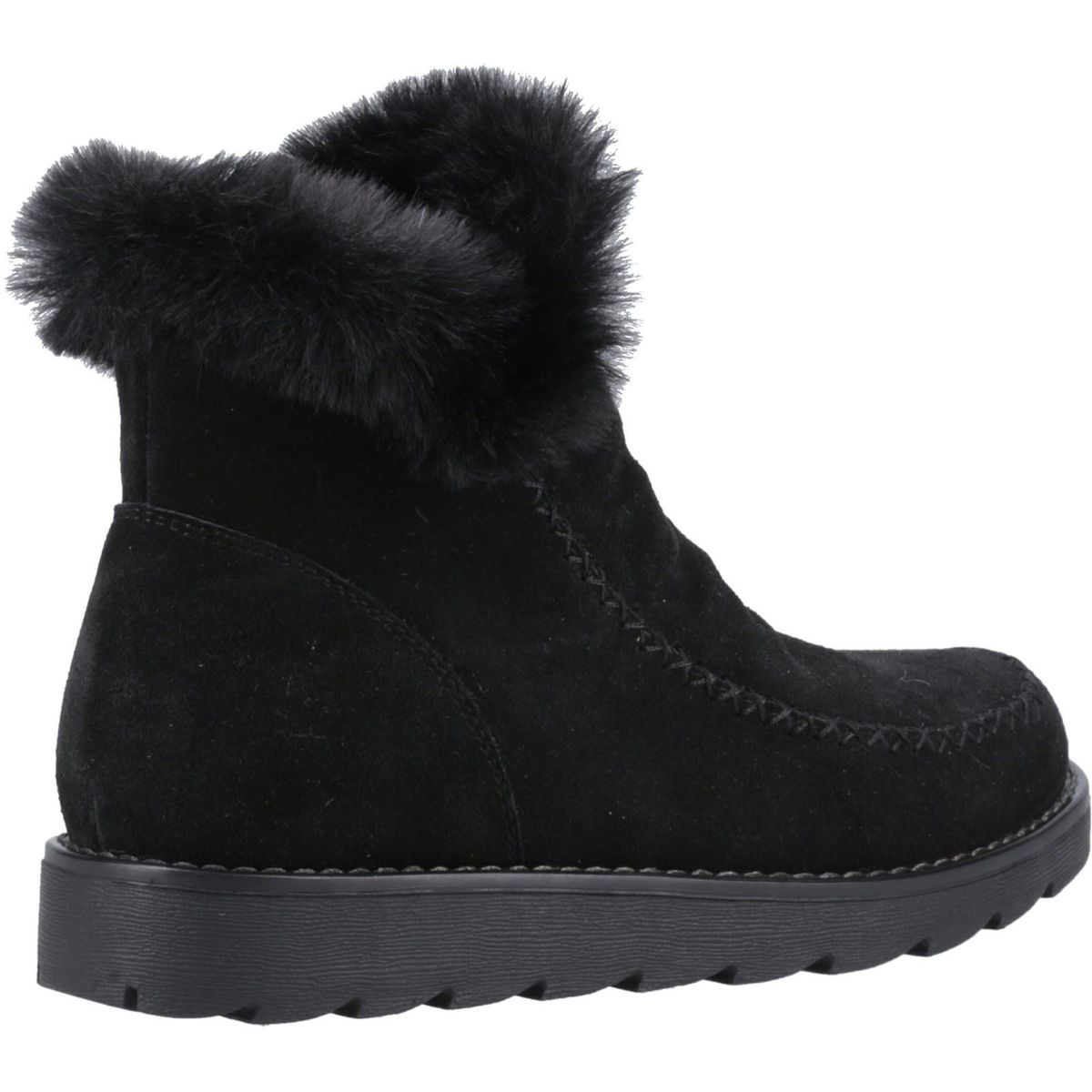 Gemütliche Wildleder-Stiefeletten mit Kunstfell