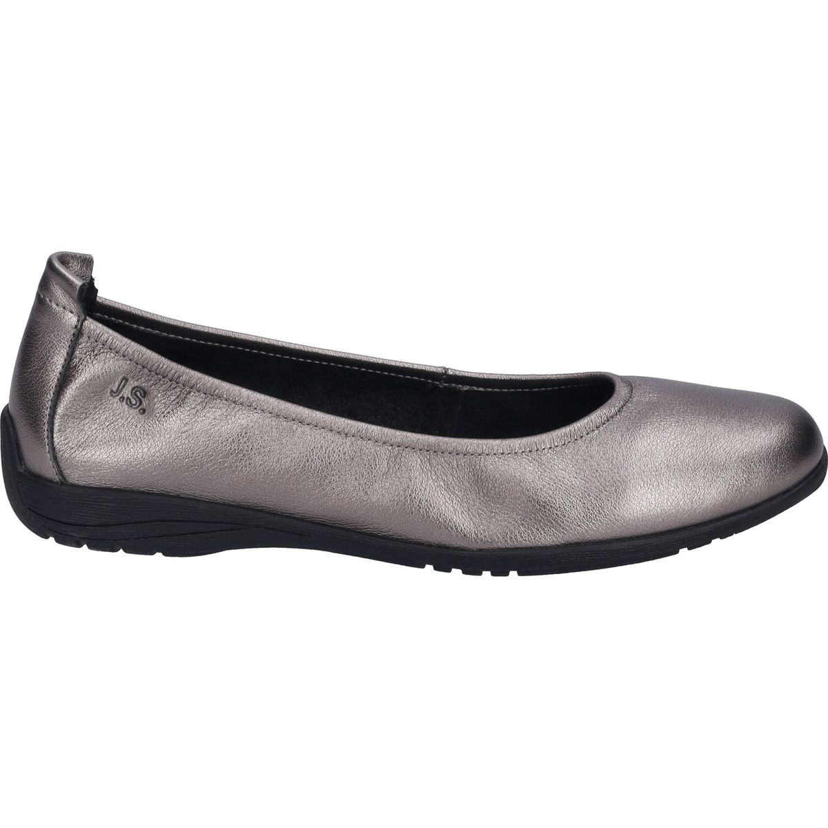 Ballerinas aus Metallic-Leder