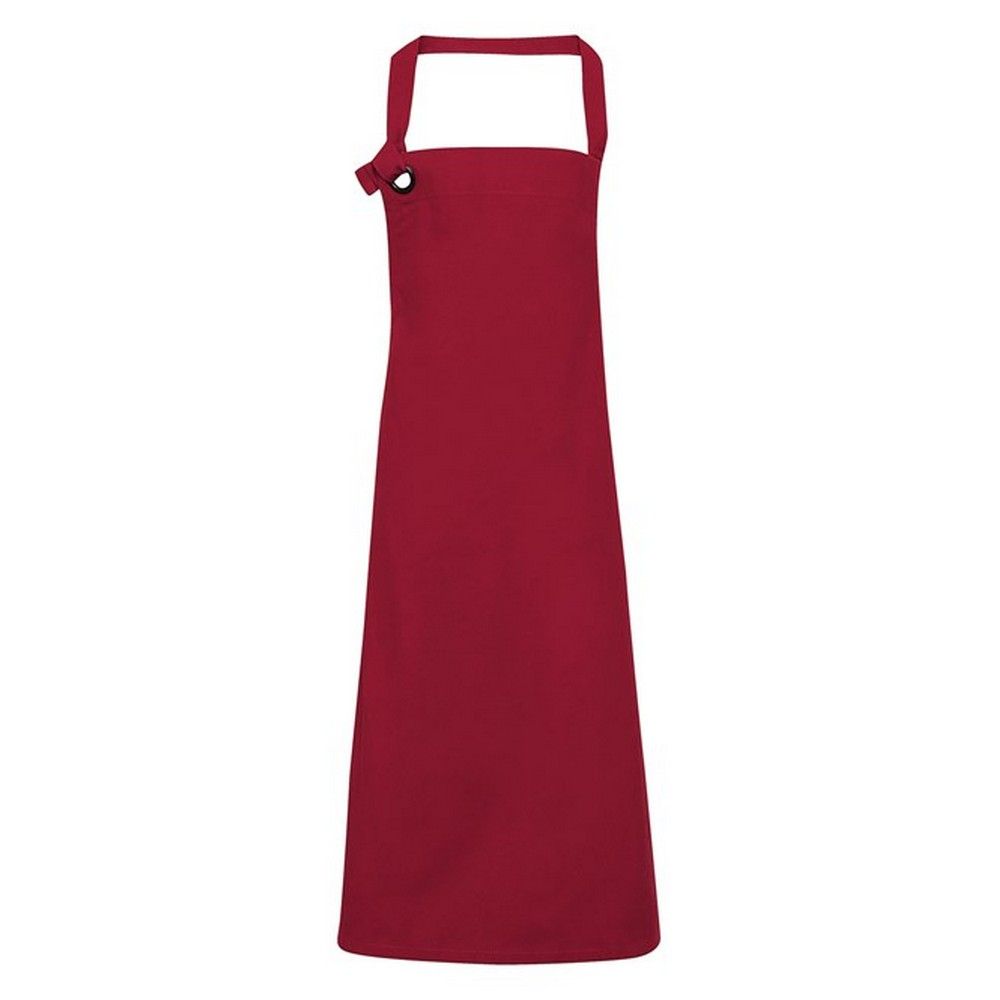 Unisex Burgunder Baumwoll-Latzschürze