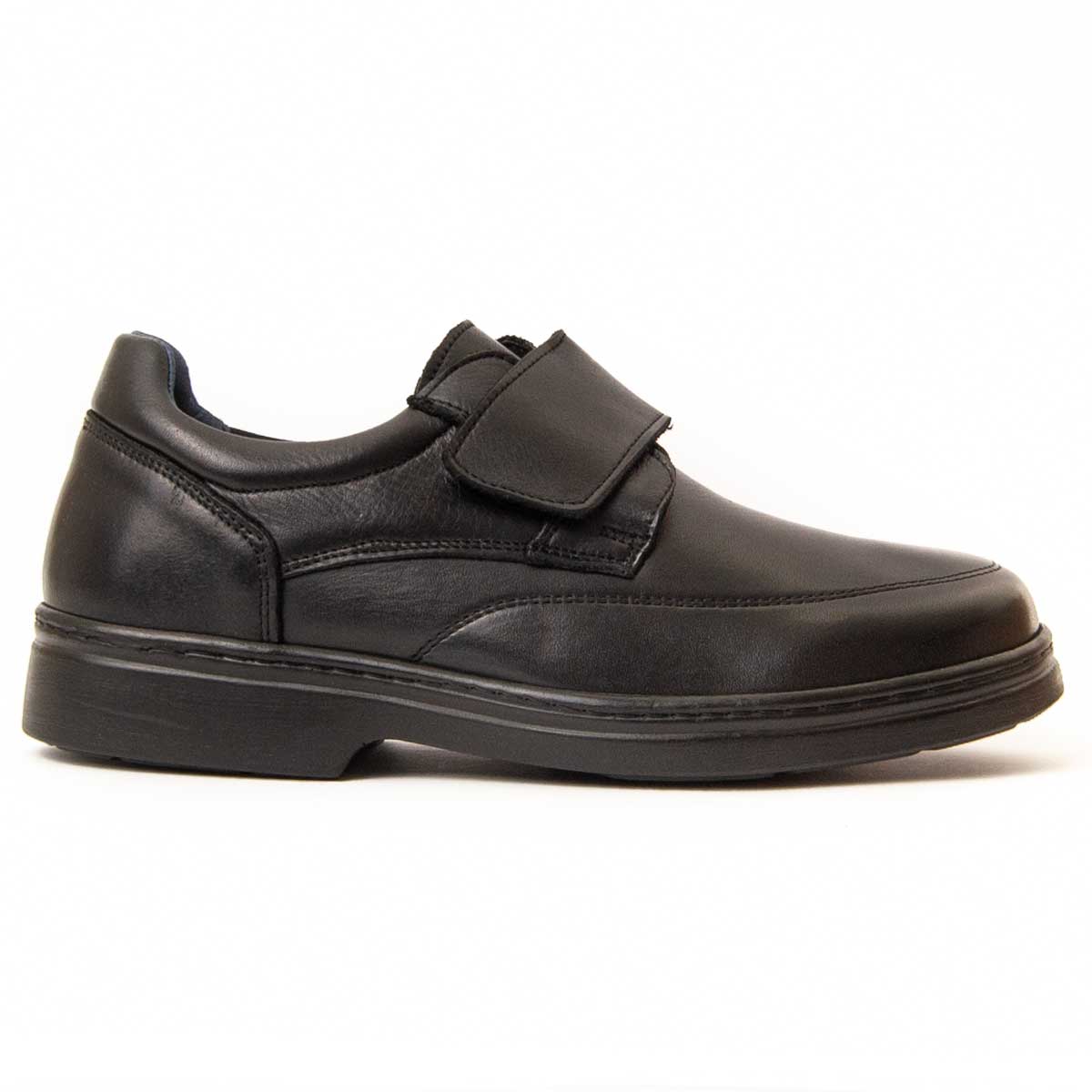 Klassischer Leder Komfortschuh mit Riemen