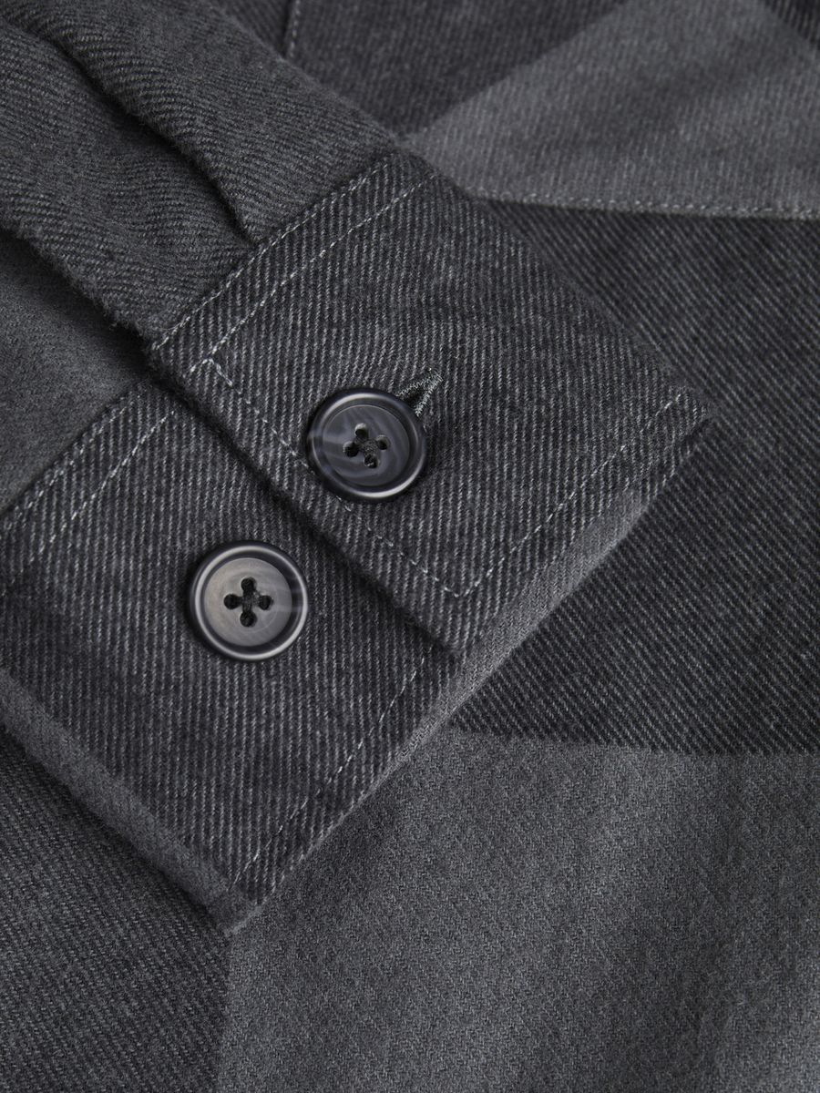 Flanell-Overshirt mit großem Karomuster