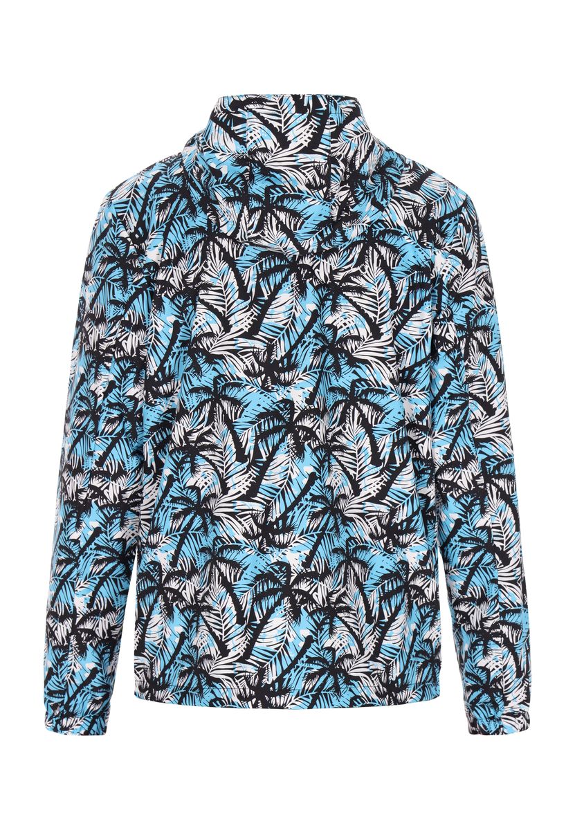 Leichte Windbreaker-Jacke mit Tropenmuster