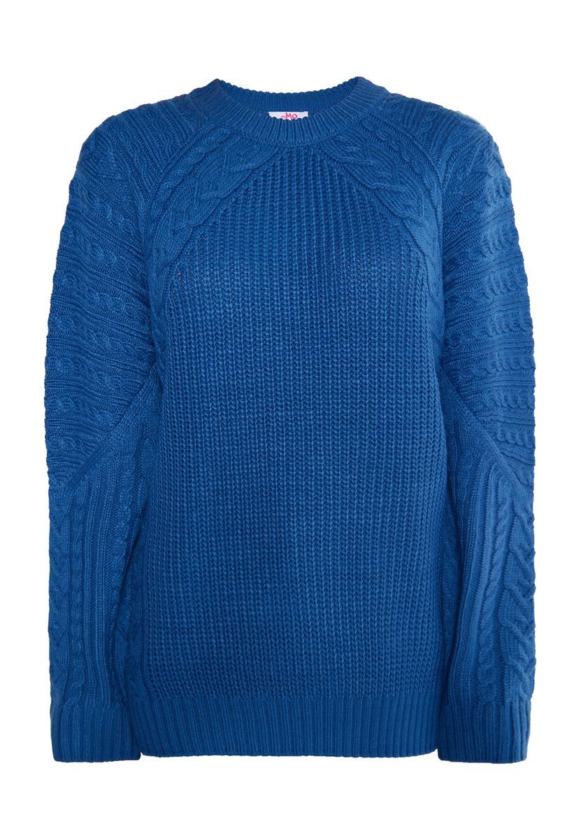 Zopfmuster Raglanärmel Strickpullover