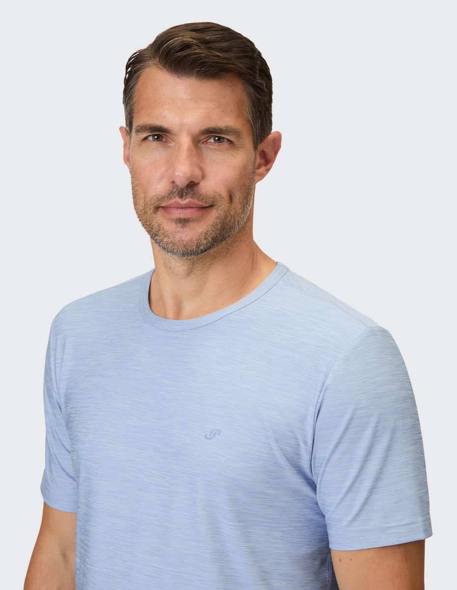 Hellblaues Rundhals-T-Shirt
