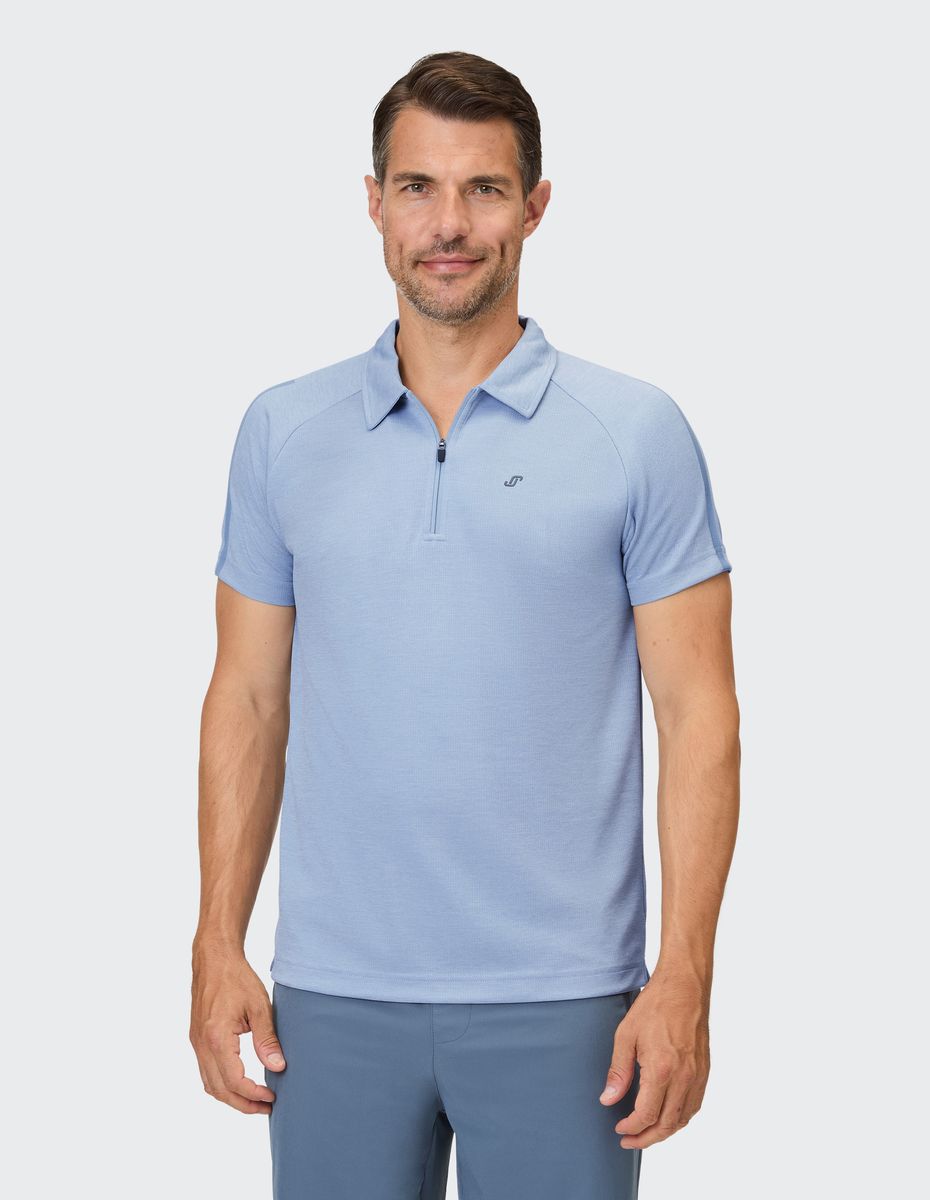 Herren Kurzarm Poloshirt mit Reißverschluss