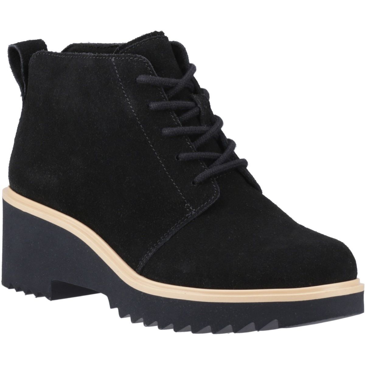 TOMS Maude Leder Damen Schwarz Stiefel