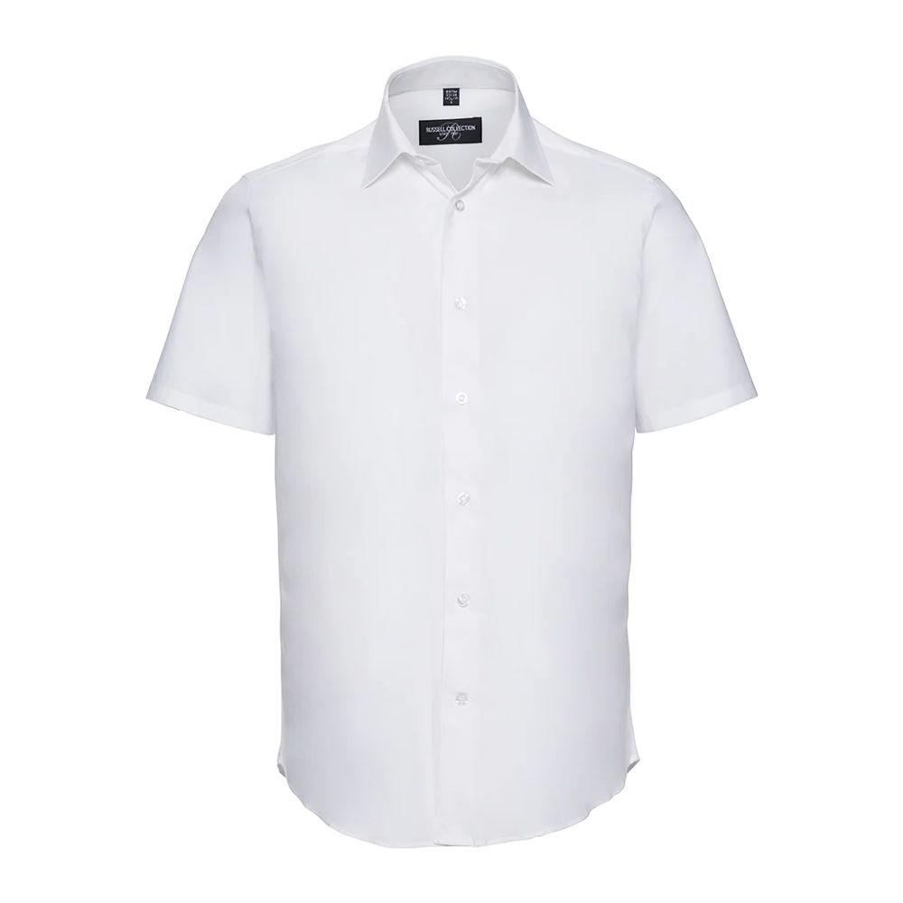 Russell Collection - Hemd für Herren kurzärmlig (Weiß)