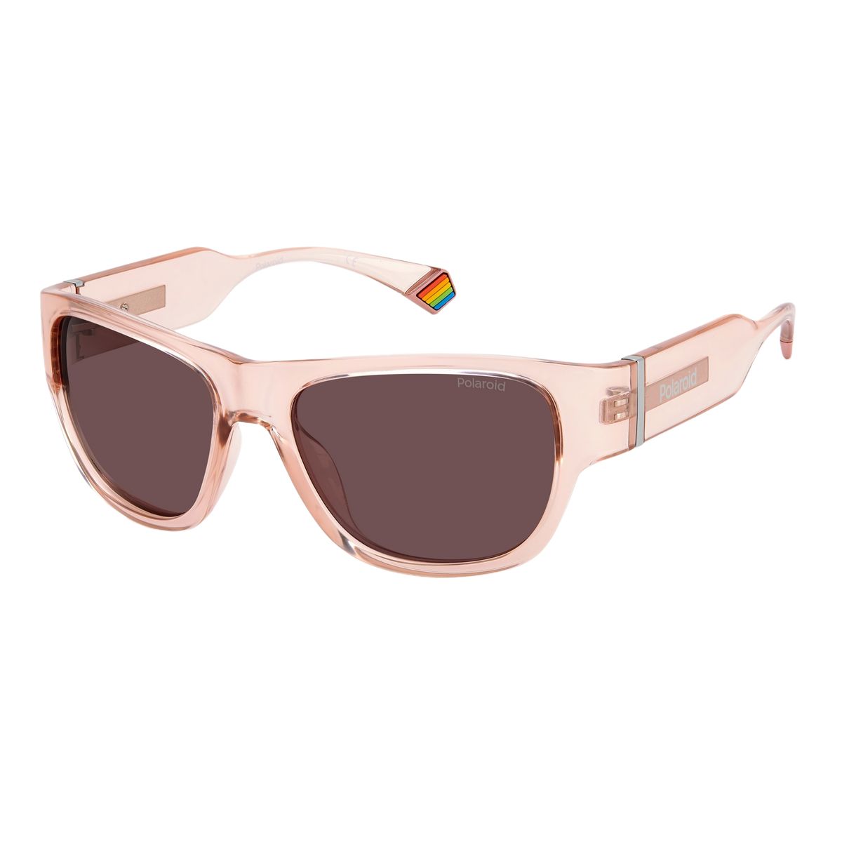 Rechteckige Sonnenbrille mit Farbdetail
