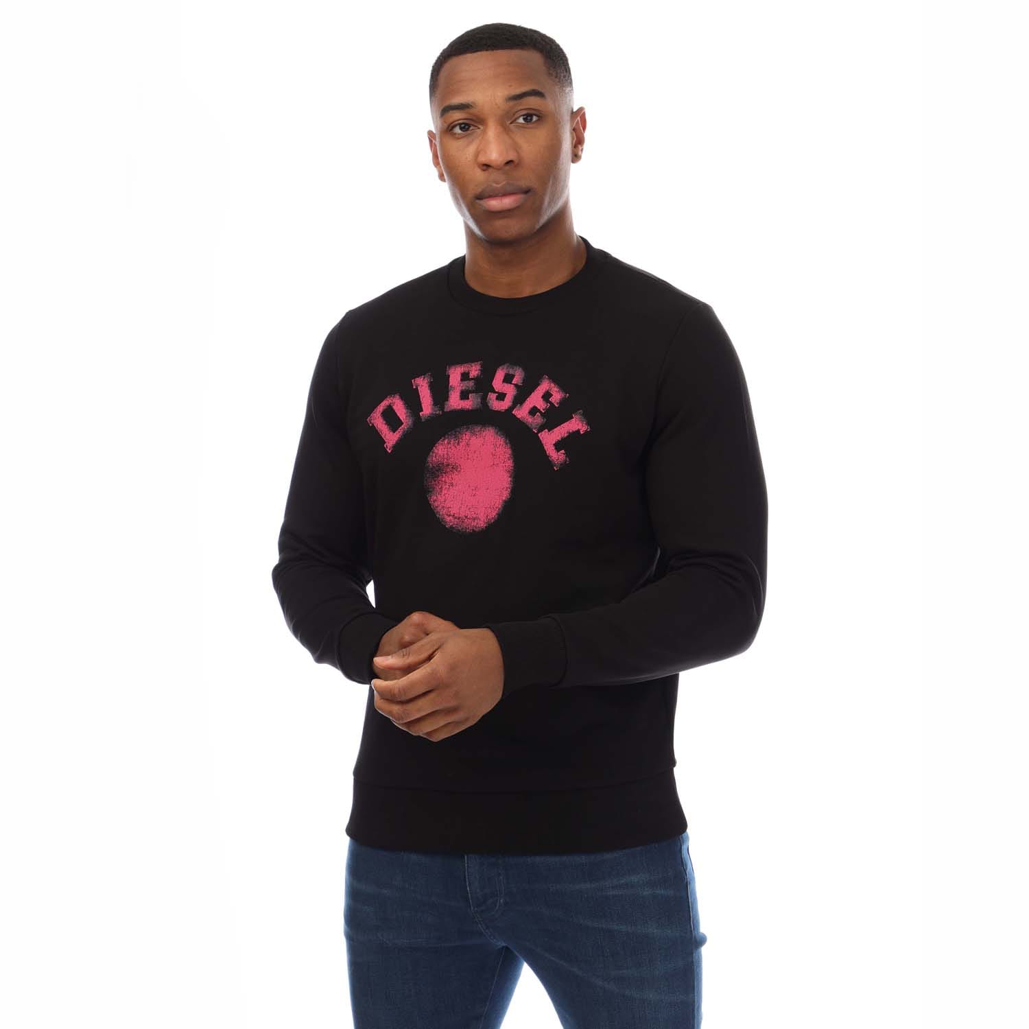 Schwarzes Baumwoll-Sweatshirt mit Logo