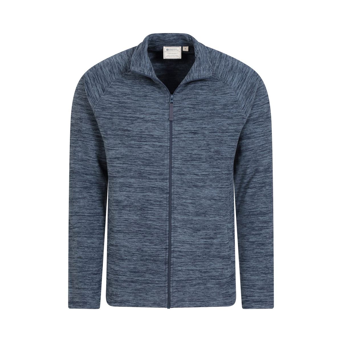 Melierte Fleecejacke mit Reißverschluss
