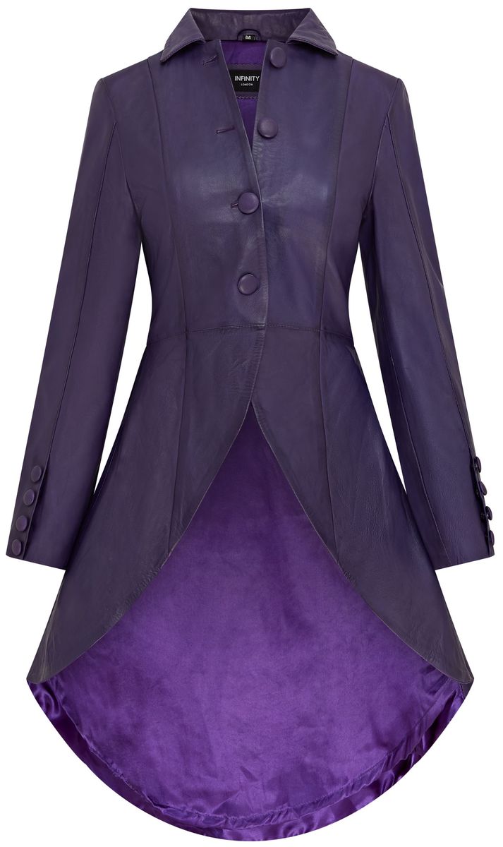 Ledermantel im viktorianischen High-Low-Stil