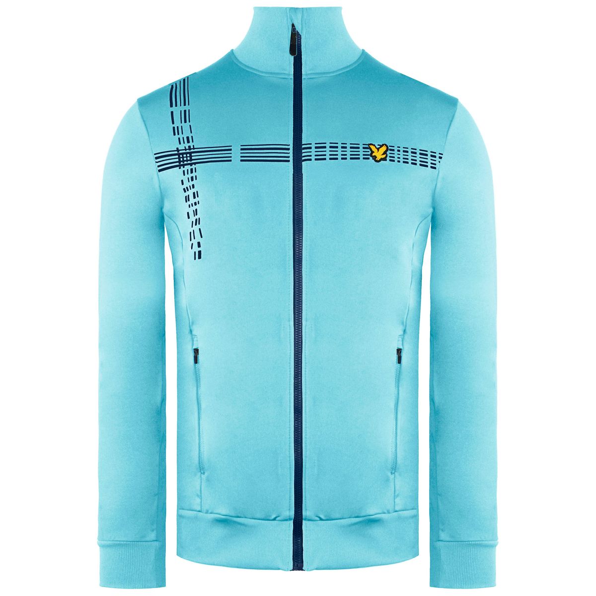 Herren Track Jacket Hellblau mit Streifen