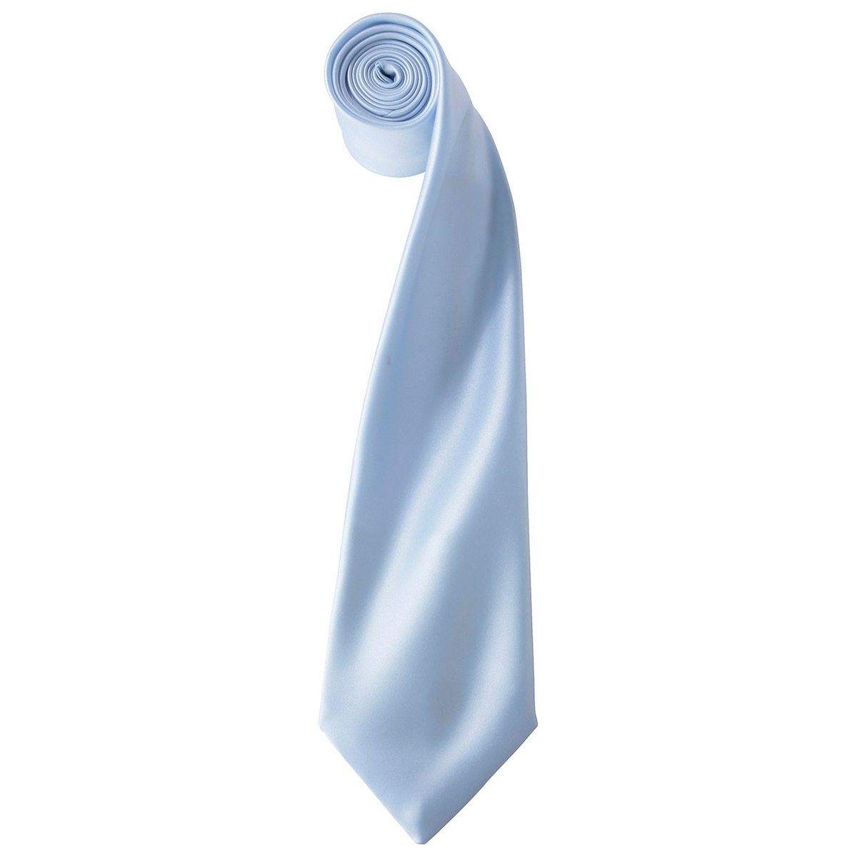 Hellblaue Satin Herren Krawatte