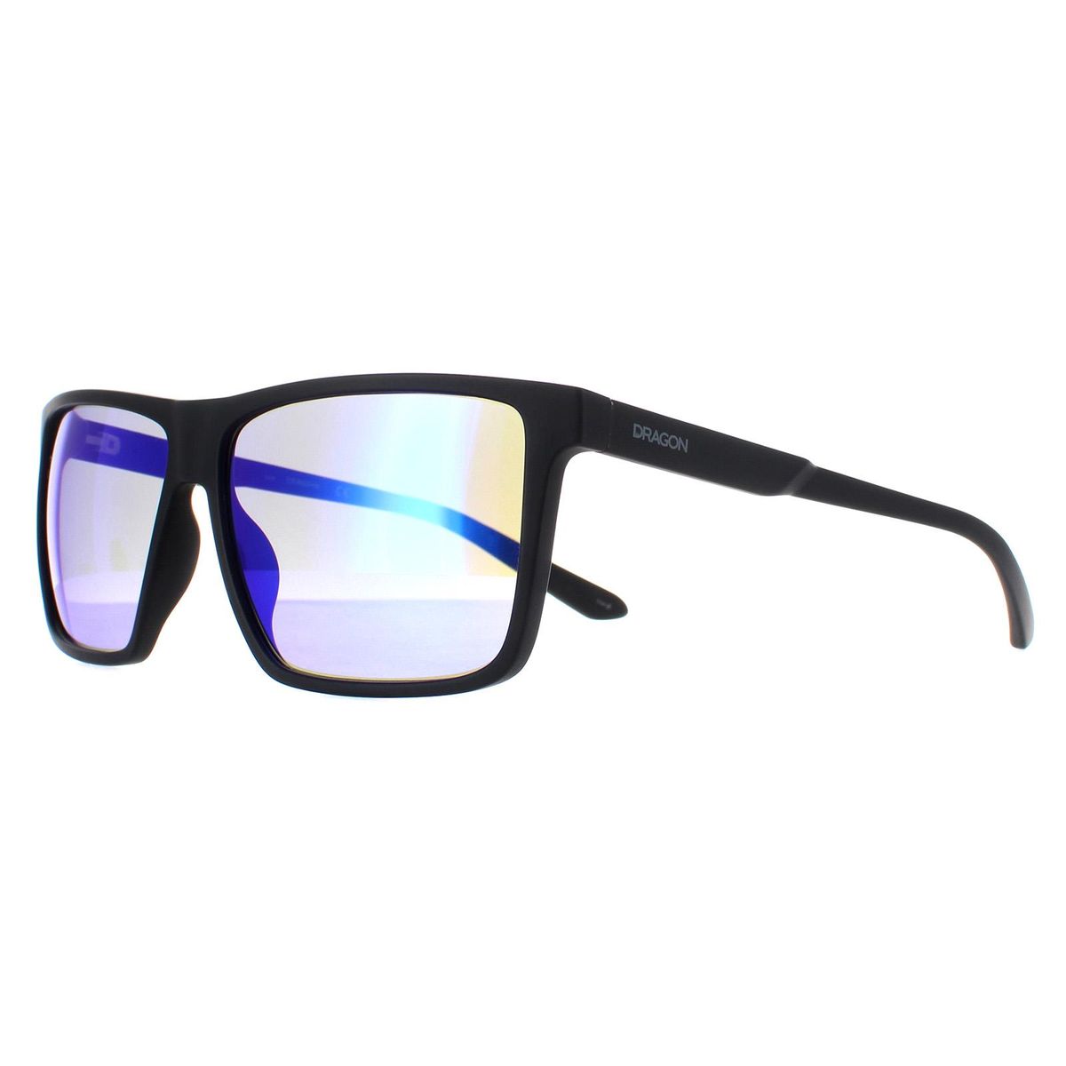 Rechteckige Sonnenbrille mit verspiegelten Gläsern