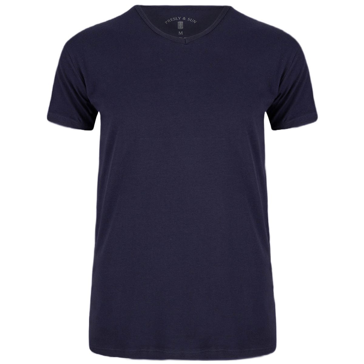 Herren V-Ausschnitt T-Shirt Uni