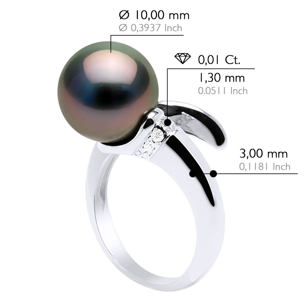 Prestige Spiralring mit Tahitiperle