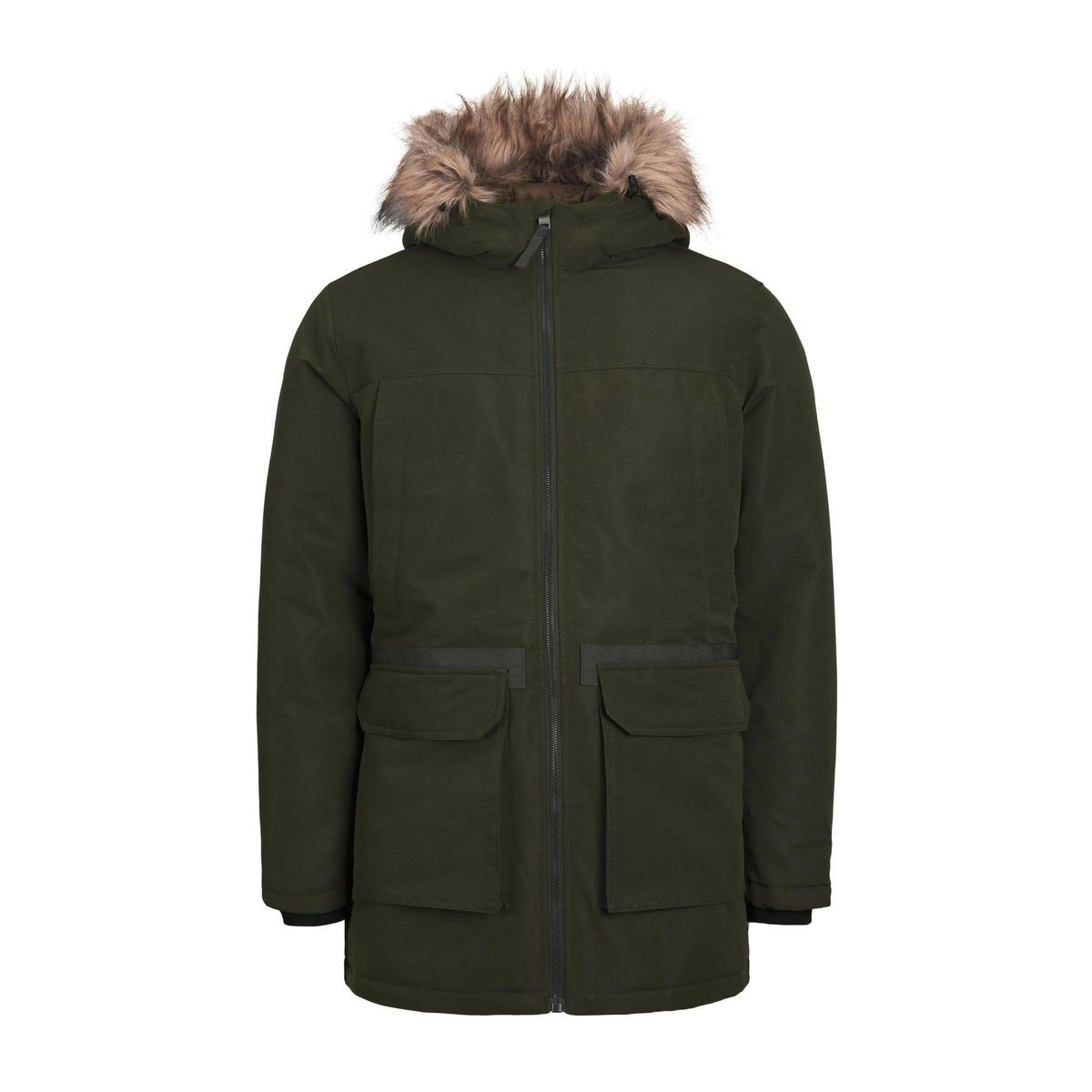Winterparka mit Kunstfellkapuze