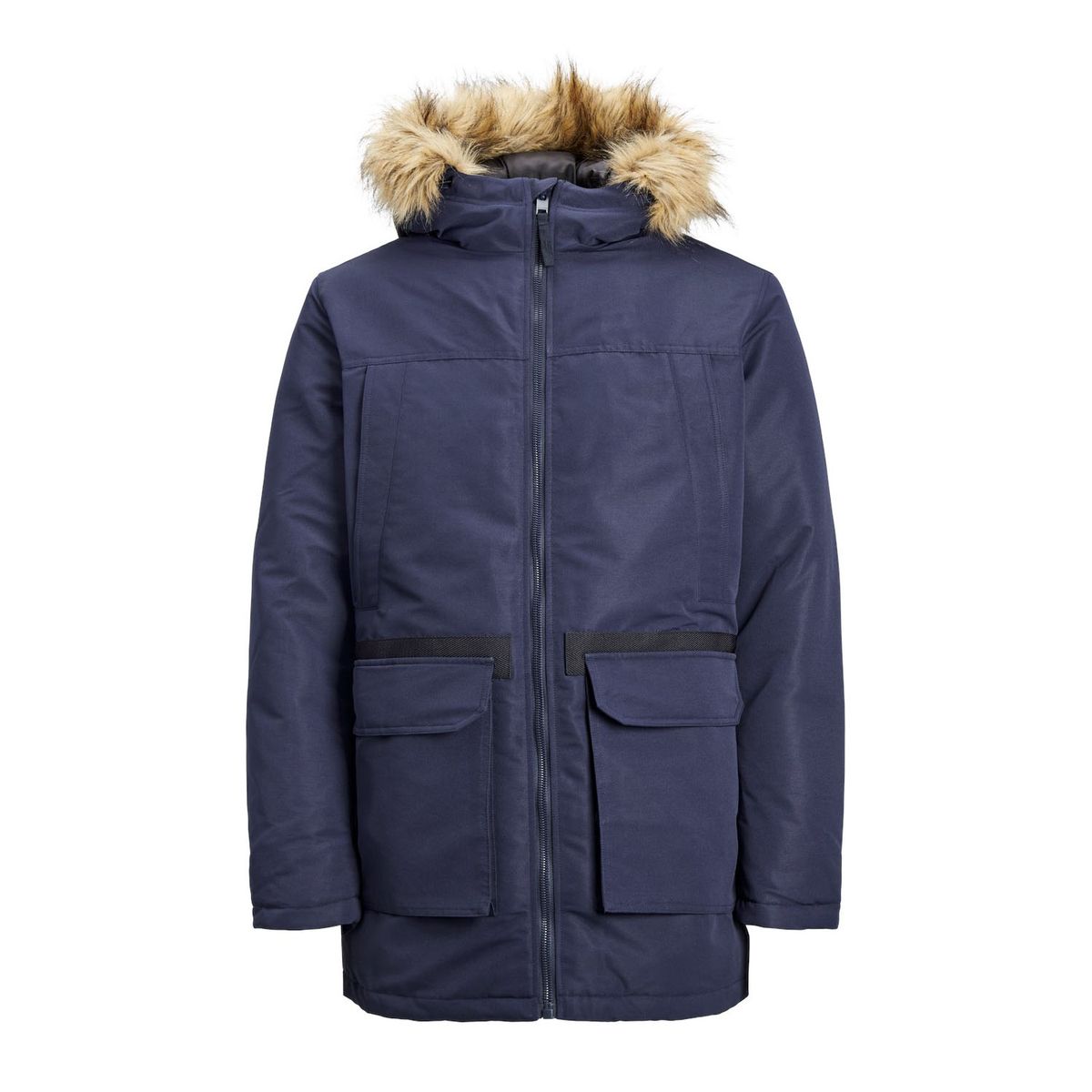 Winterparka mit Kunstfellkapuze