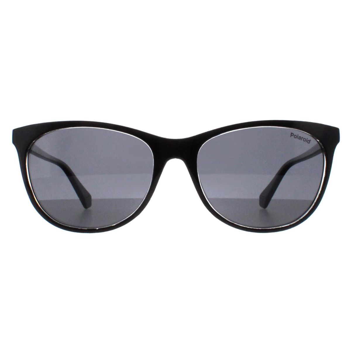 Schwarze Cat-Eye-Sonnenbrille mit polarisierten Gläsern