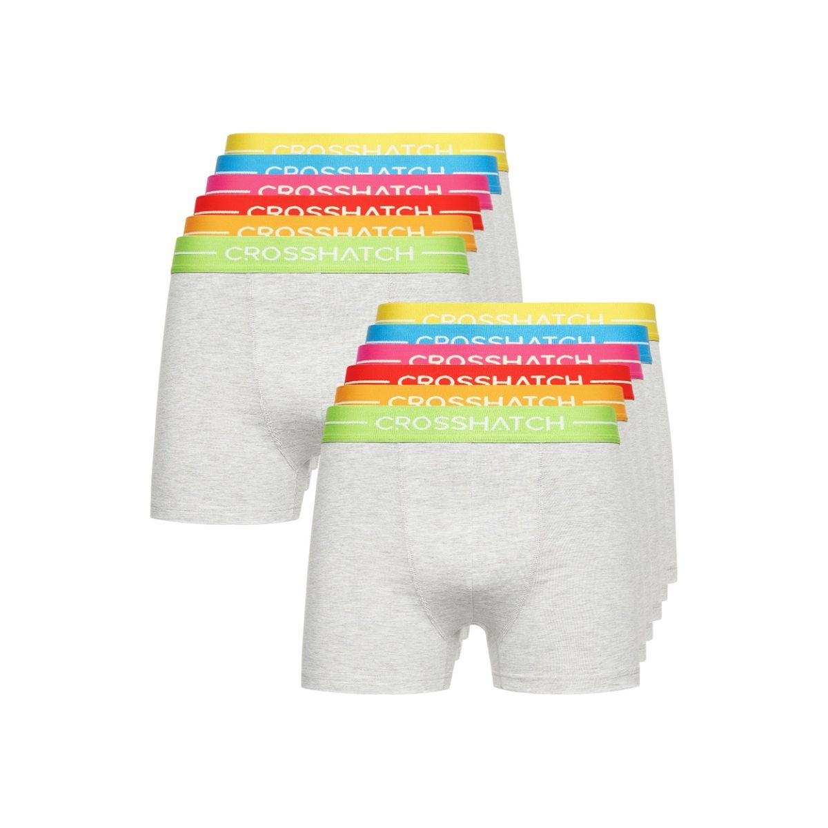Crosshatch - "Astral" Boxershorts für Herren(12er-Pack) (Grau meliert)
