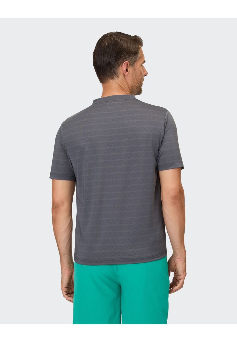 Herren Gestreiftes Performance V-Ausschnitt T-Shirt