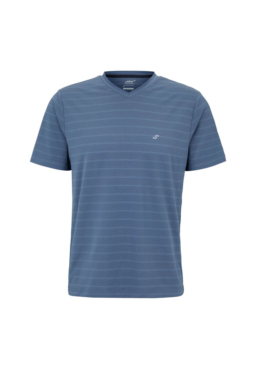 Herren Gestreiftes Performance V-Ausschnitt T-Shirt