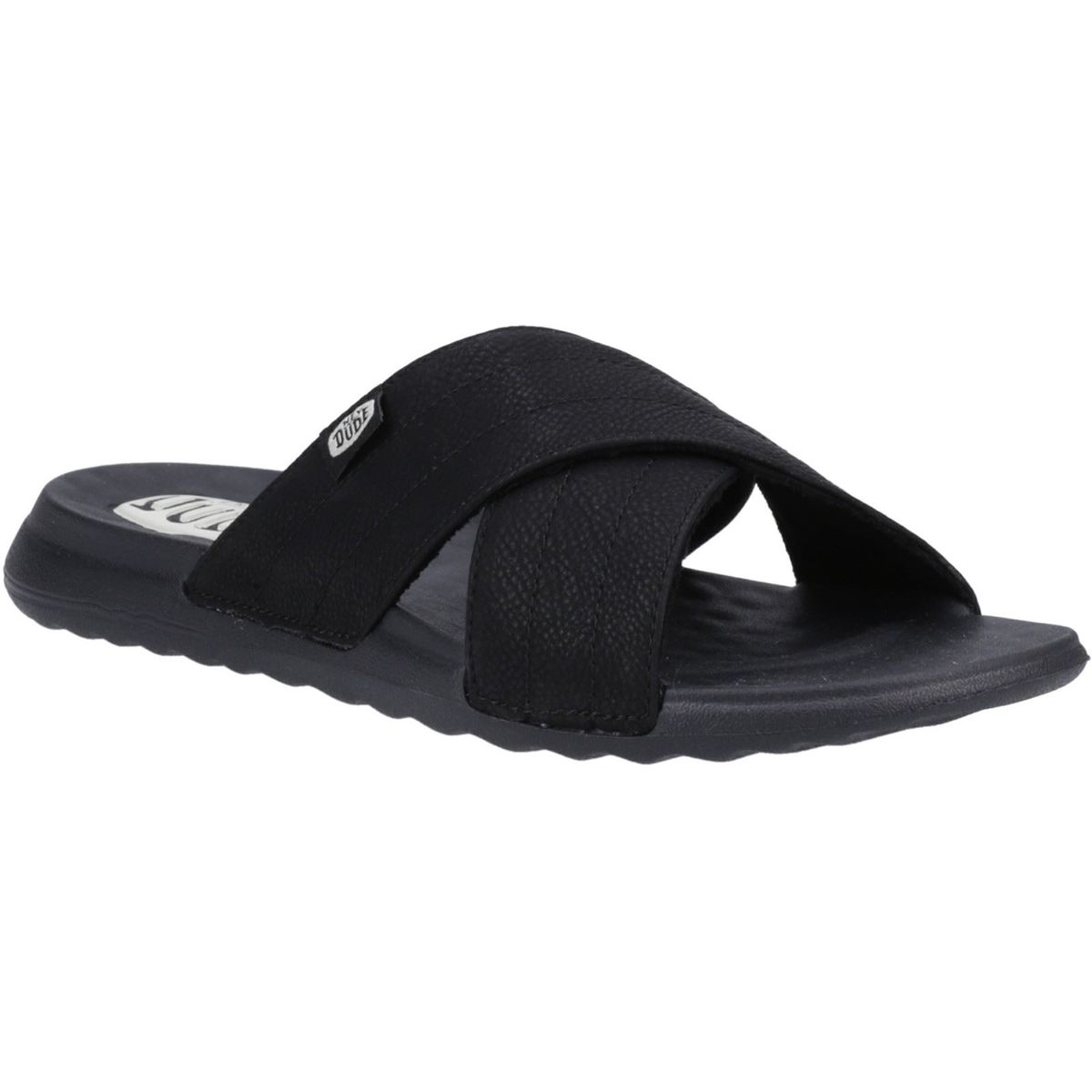 HEYDUDE Christi Slide Distressed Polyurethan Damen Schwarz Sandalen