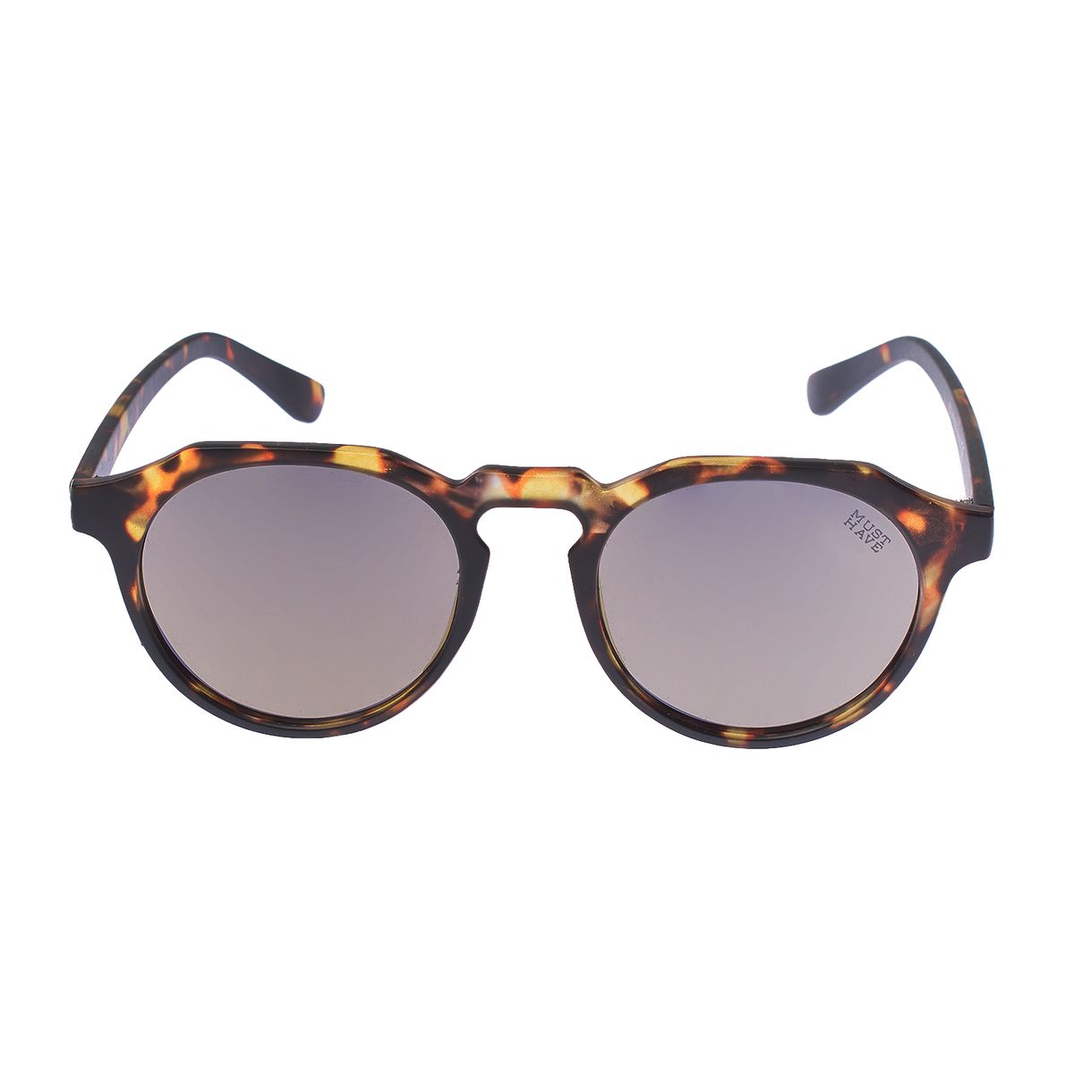 Runde polarisierte Sonnenbrille mit Schildpattmuster UV-Schutz
