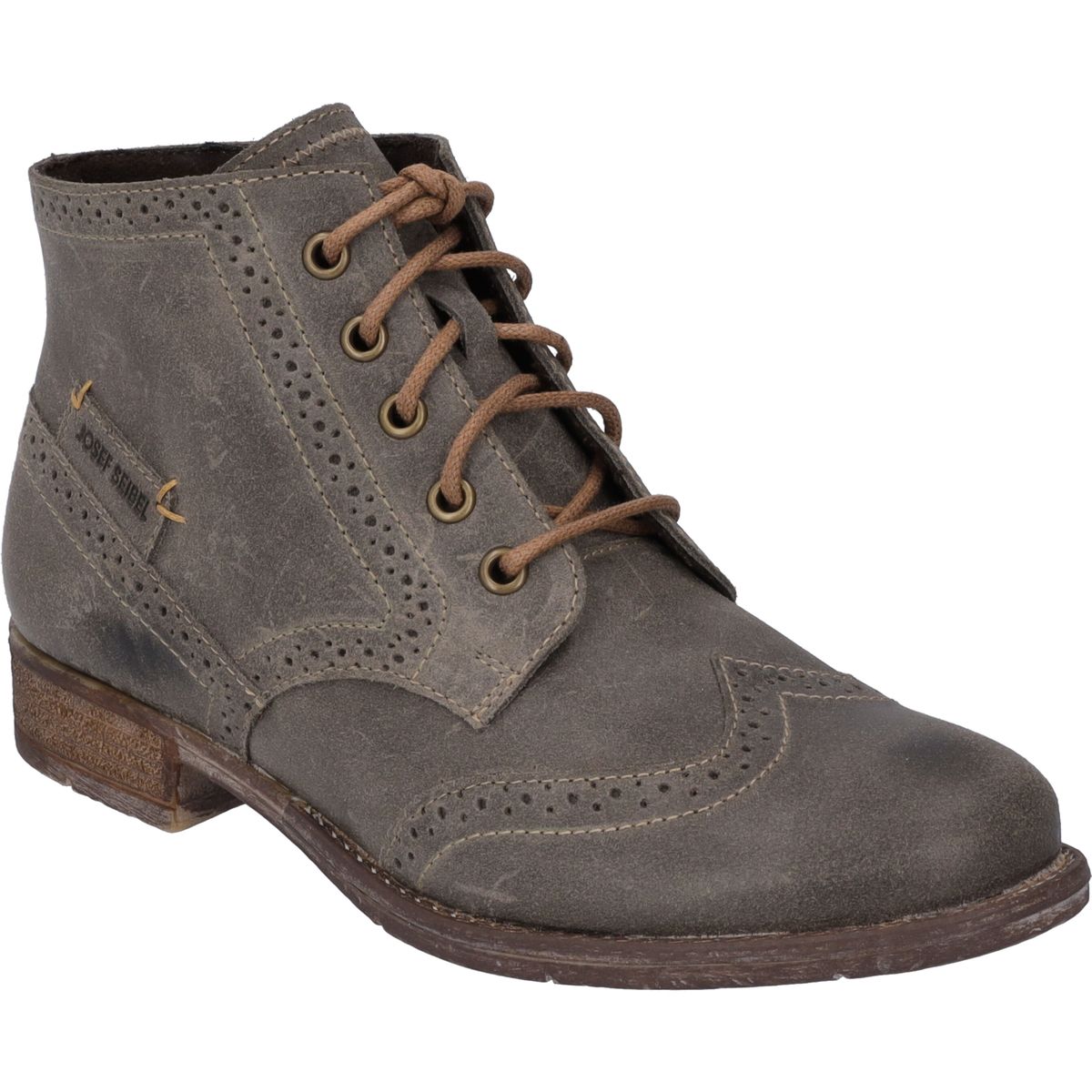 Schnürstiefelette mit dekorativer Lyralochung