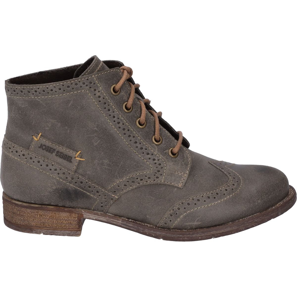 Schnürstiefelette mit dekorativer Lyralochung