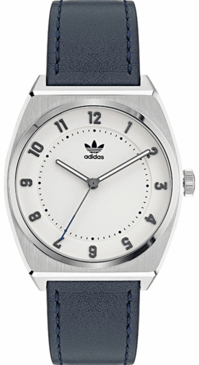 Minimalistische Armbanduhr mit rundem Zifferblatt