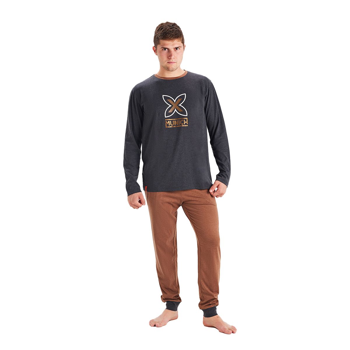 Herren Langarm-Pyjama-Set